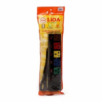 Ổ cắm điện đa năng LIOA 6DOF32N (Đen)